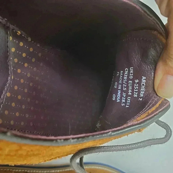 Ted Baker Brown Perforated Leather Wingtip Lace Up Shoes 10 - Picture 9 of 10